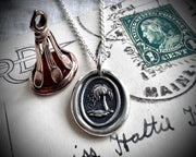 weeping willow wax seal necklace - wax seal jewelry