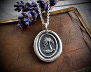 weeping willow wax seal necklace - wax seal jewelry