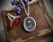 weeping willow wax seal necklace - wax seal jewelry