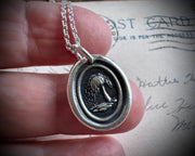 weeping willow wax seal necklace - wax seal jewelry