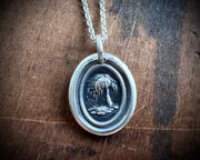 weeping willow wax seal necklace - wax seal jewelry