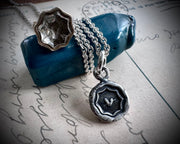 heart wax seal necklace - sealed with love - wax seal jewelry