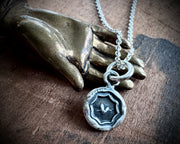 heart wax seal necklace - sealed with love - wax seal jewelry