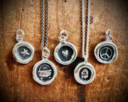 cauldron, ghost, witch heart, star, or peace sign wax seal charms
