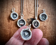 cauldron, ghost, witch heart, star, or peace sign wax seal charms
