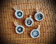 cauldron, ghost, witch heart, star, or peace sign wax seal charms