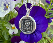 pansy wax seal necklace