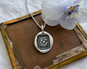 pansy wax seal pendant