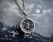 wolf wax seal necklace