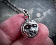 wolf moon full moon necklace