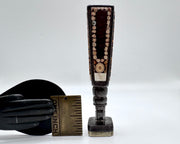 oak tree with frame saw - through - mosaic handle antique desk wax seal