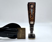 oak tree with frame saw - through - mosaic handle antique desk wax seal