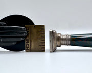 crest with a flower, a skull and a heart -  bloodstone handle antique wax seal