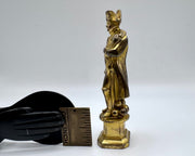greyhound whippet crest antique wax seal with Napolean handle
