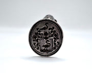 swan crest silver vignette antique wax desk seal
