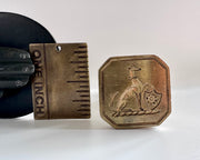 greyhound whippet crest antique wax seal with Napolean handle