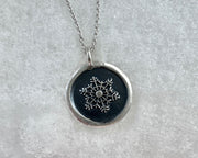 snowflake wax seal pendant