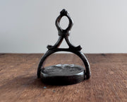 memento mori skull and crossed bones - antique swivel fob wax seal