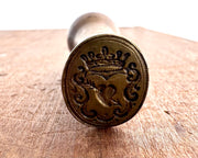 pierced heart crest antique desk wax seal