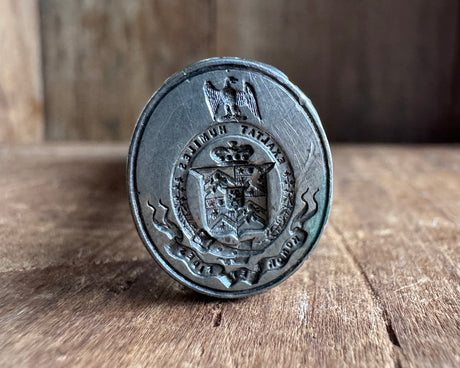 Henry Cabot Lodge armorial seal -  agate handle antique wax seal