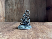 skeleton key crest with winged star fob seal - antique fob wax seal