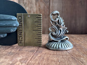 skeleton key crest with winged star fob seal - antique fob wax seal