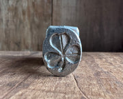 rustic oval shamrock - antique desk wax seal