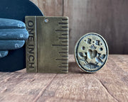 two lovebirds supporting a heart fob seal - ES - antique wax seal