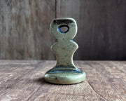 two lovebirds supporting a heart fob seal - ES - antique wax seal