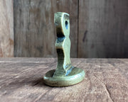 two lovebirds supporting a heart fob seal - ES - antique wax seal