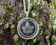 maple leaf wax seal pendant