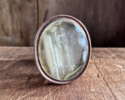 heart in hand wax seal fob - antique wax seal