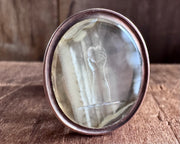 heart in hand wax seal fob - antique wax seal