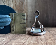 heart in hand wax seal fob - antique wax seal