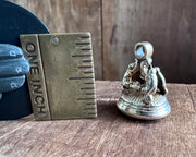 a winged cherub delivering a heart fob seal - L'AMITIE - antique wax seal