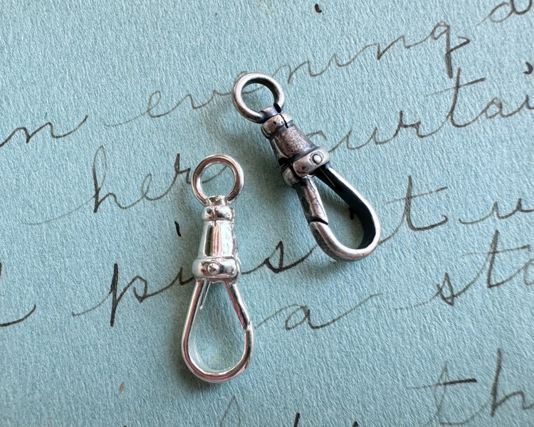 リラクゼーショングッズ Silver 925 dog clip - silver watch swivel lock clasp charm holder | suegray