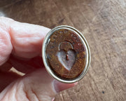 heart padlock fob  seal - j’ai la cle - antique fob wax seal