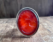 two doves under crown antique fob seal - L'AMITIE