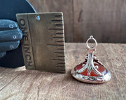 two doves under crown antique fob seal - L'AMITIE