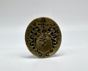 leaping stag antique wax seal - antique fob wax seal