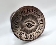 all seeing eye antique wax seal - antique desk wax seal