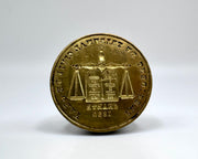 French scales of justice antique wax seal - GRAY - antique desk wax seal