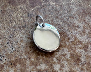 custom for A - crescent moon wax seal necklace - platinum