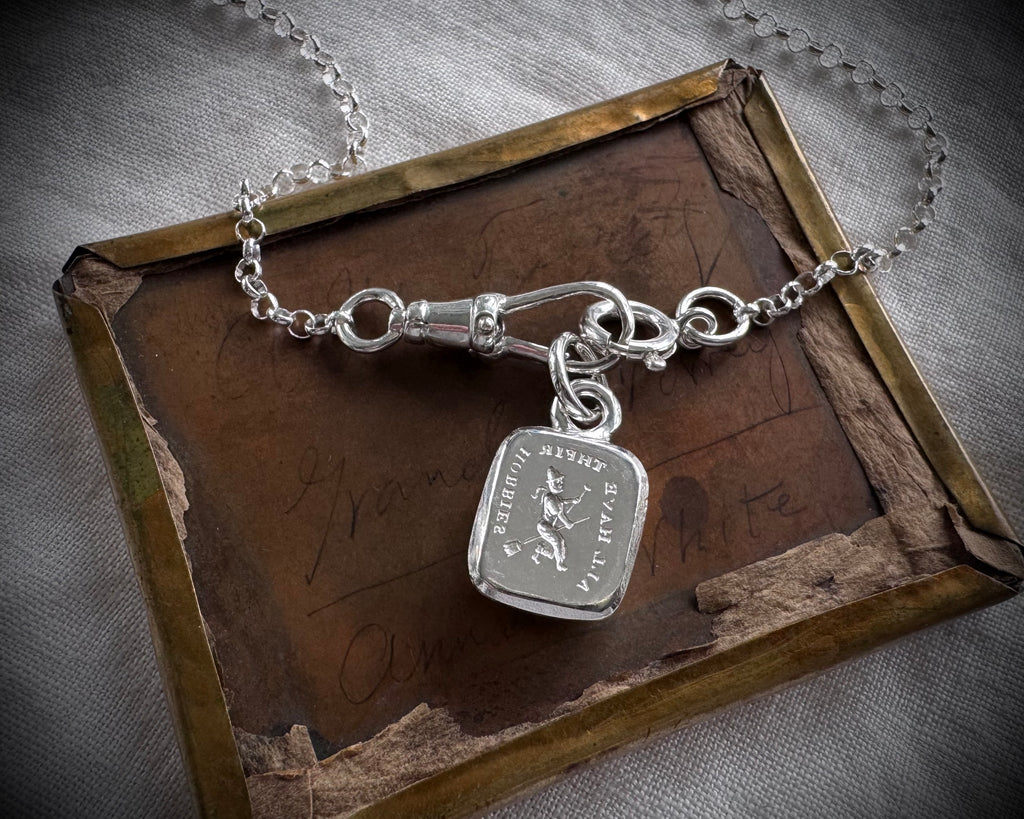 watch chain style necklace chain - sterling silver rolo chain with a dog clip