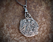 Lady Justice woman warrior wax seal necklace pendant - wax seal jewelry