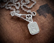 watch chain style necklace chain - sterling silver rolo chain with a dog clip