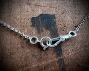 watch chain style necklace chain - sterling silver rolo chain with a dog clip