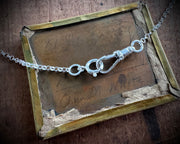 watch chain style necklace chain - sterling silver rolo chain with a dog clip