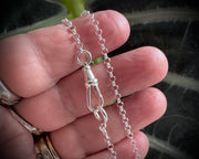 watch chain style necklace chain - sterling silver rolo chain with a dog clip