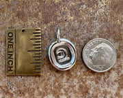 custom for A - crescent moon wax seal necklace - platinum